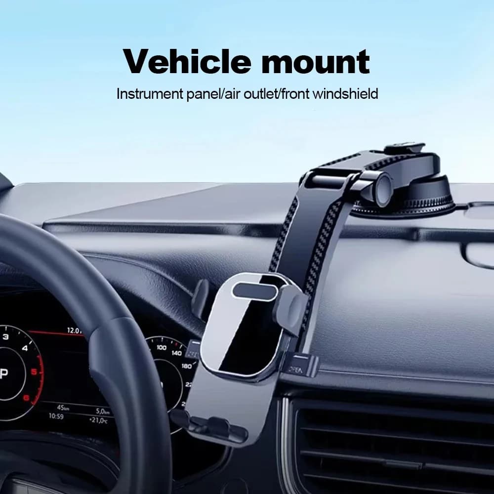 Supporto universale per cruscotto con supporto per telefono per auto con ventosa per iPhone Android 360 ° Accessori durevoli antiscivolo girevoli e facili da installare