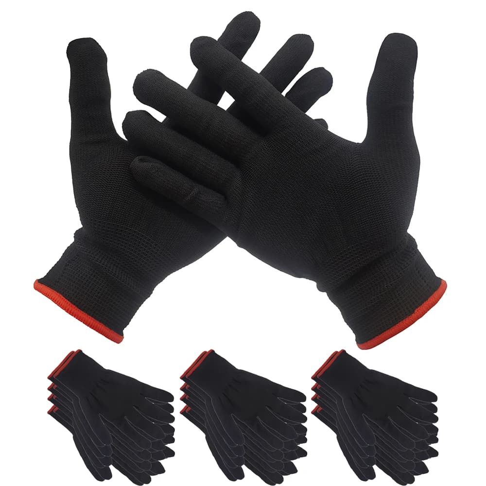 3/5/20 paia Anti-Statico Finestra Tinta In Fibra di Carbonio Vinile Car Wrap Pellicola Adesiva Installa Guanti Auto Nylon Colorazione Guanti Da Lavoro D08B