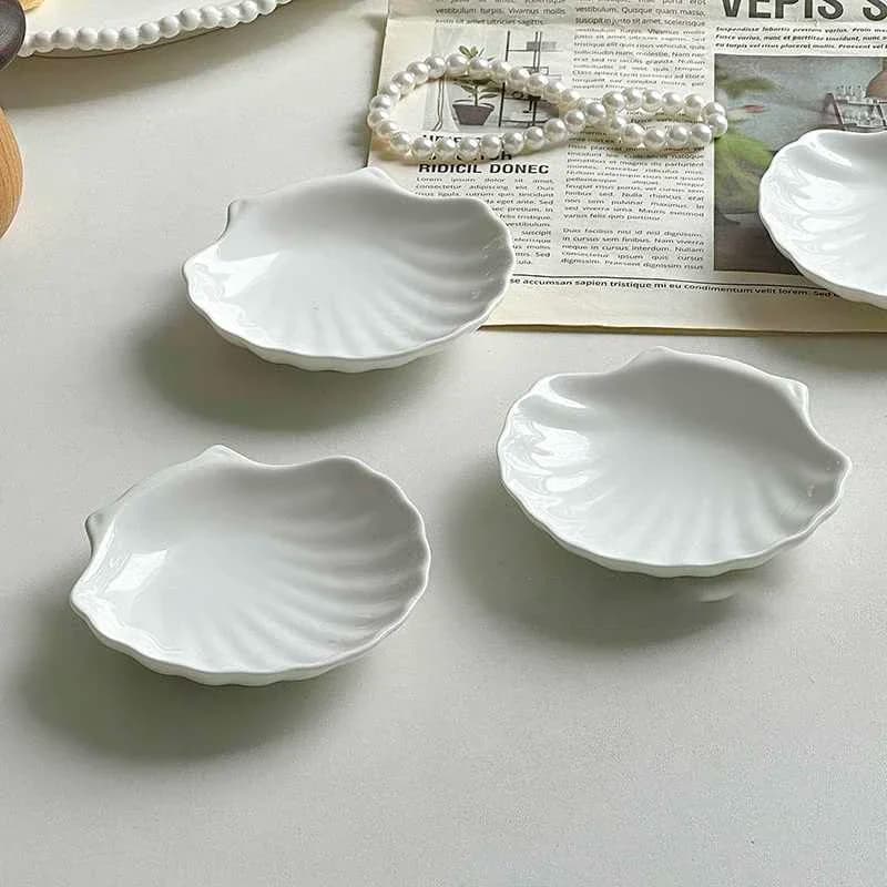 Mini Ceramic Seasoning Plate Candy Dried Fruit Saucer Hotel Western Sauce Plates Solid Color Dipping Plate 10cm
