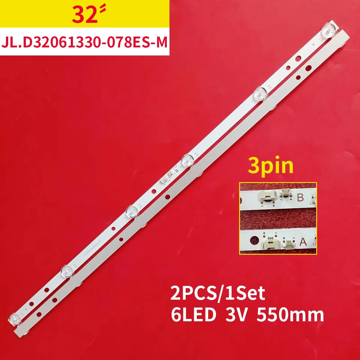 Striscia di retroilluminazione A LED da 10 pezzi 6 lampada JL.D32061330-078FS-M_V01 JL.D32061330-078ES-M_V01 A/B tipo VESTEL 32 h8300 32 h8500 32 h9500