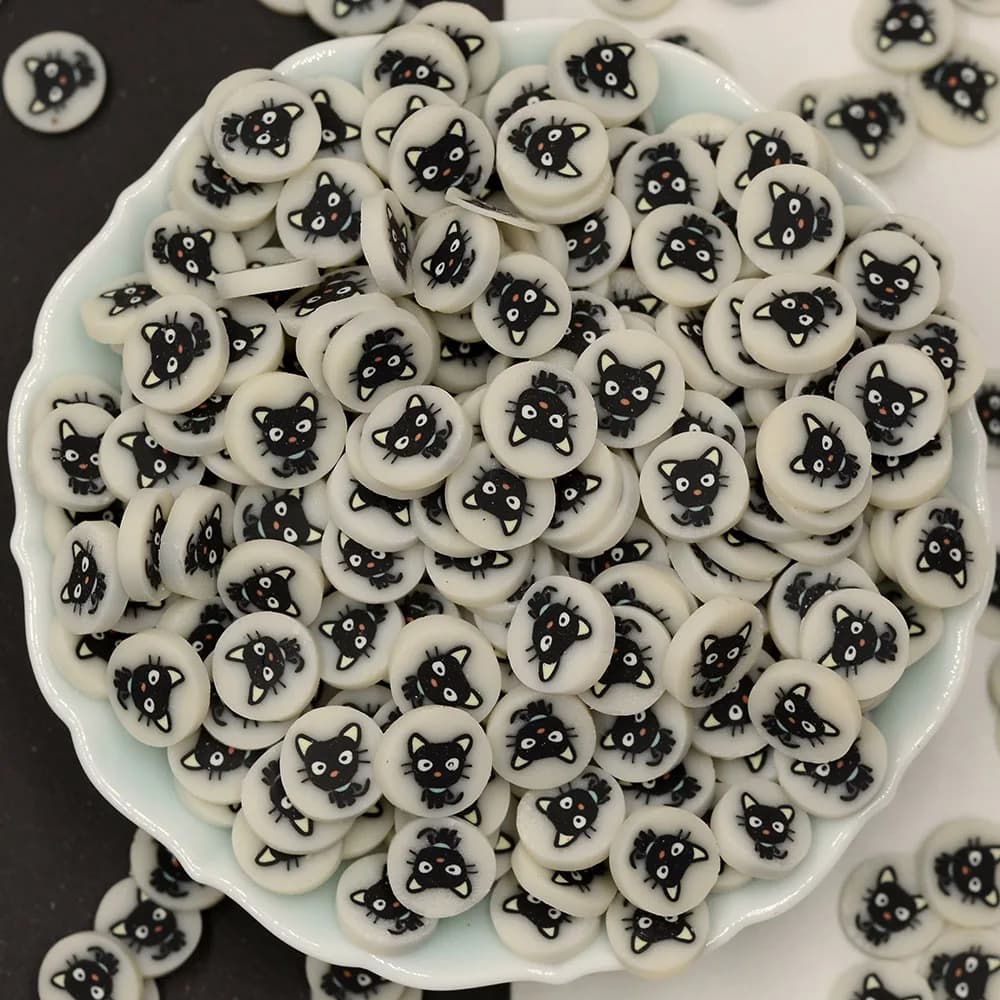 100g argilla polimerica 5mm/10mm cartone animato leone gatto orso fette calza di caramelle spruzza per agitatori artigianato fai da te Scapbook