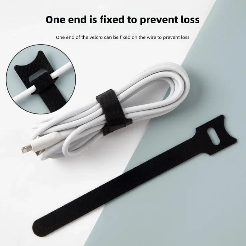 60pcs Daily Use Reusable Hook Loop Fastener Cable Straps Multi-Purpose Cable Ties Wire Ties Cables Organizer