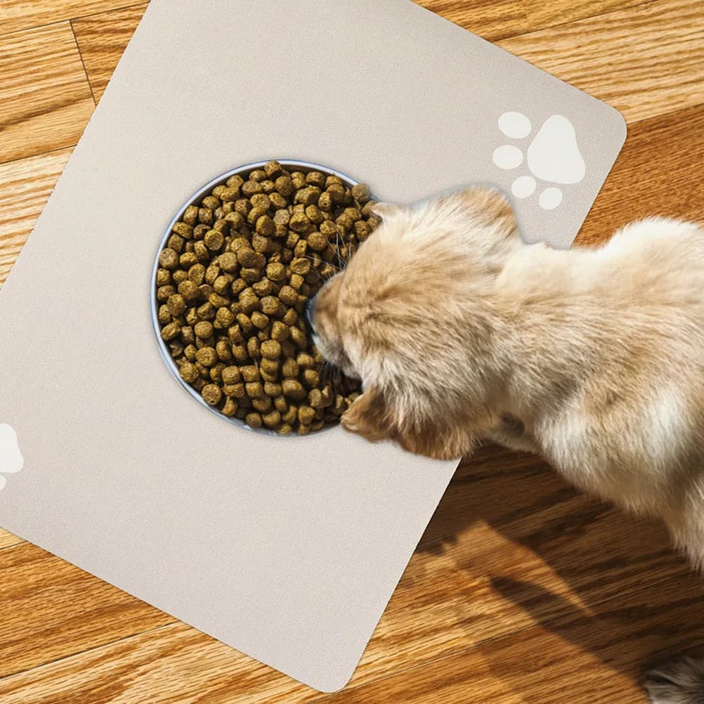 Absorbent Pet Feeding Mat Diatomite Quick Dry Dog Food Water Bowl Mat No Stains Reusable Thick Placemat Cat Puppy Feeding Pad