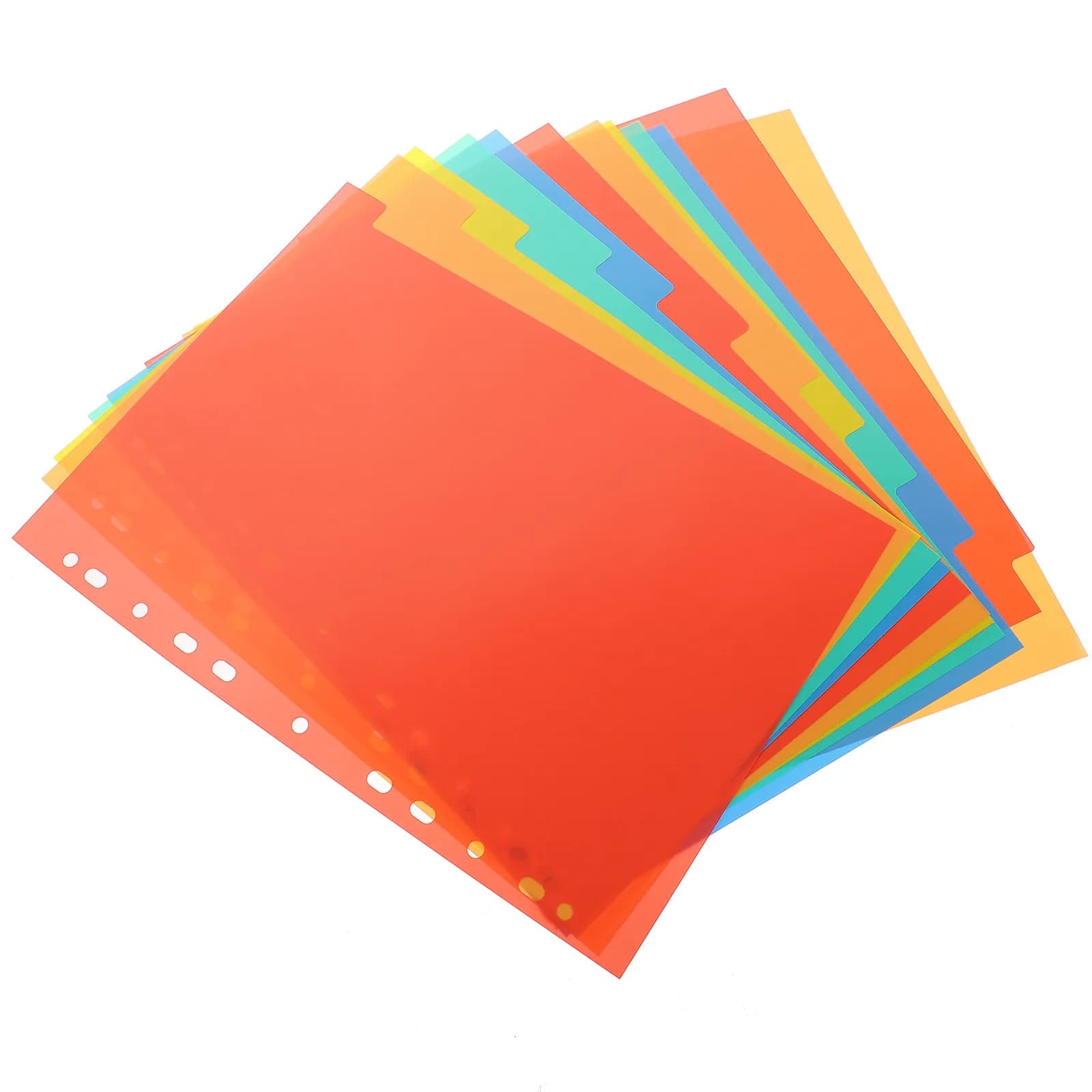 A4 Index Dividers Sturdy Binder Dividers Paper Page Separators for Notebooks Ring Binders School Office Planner