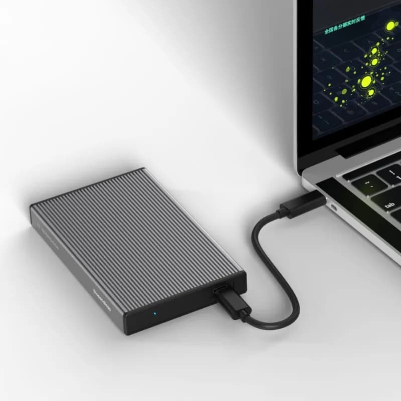 Custodia per disco rigido esterno Custodia per disco rigido HDD da 2,5" SATA III a USB C USB-C Type-C per HDD SSD SATA da 2,5"