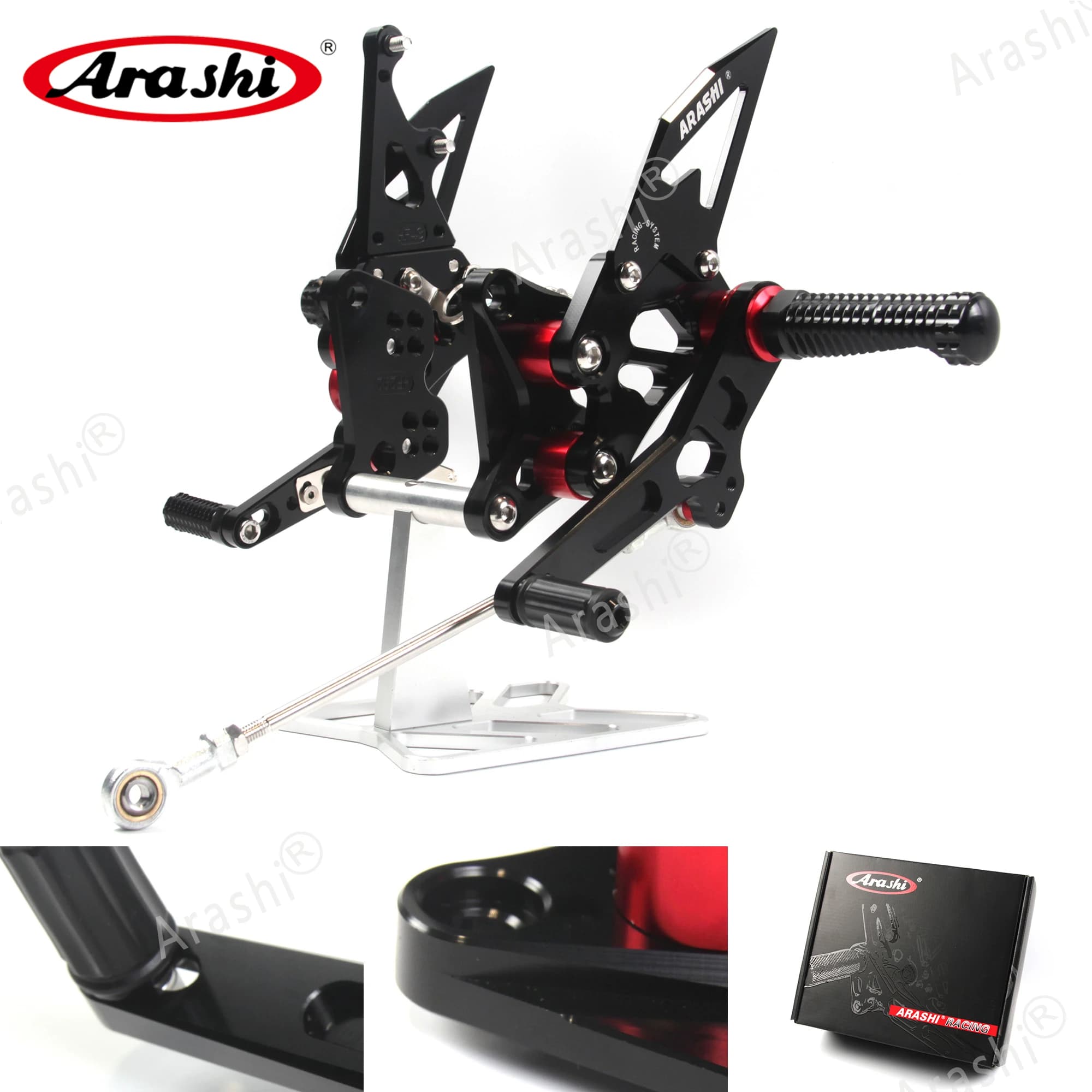 Arashi Per SUZUKI GSXR1300 2008-2020 CNC Rider Rearset Pedane Regolabili GSXR 1300 HAYABUSA non-ABS 2018 2017 2016 2015 2014