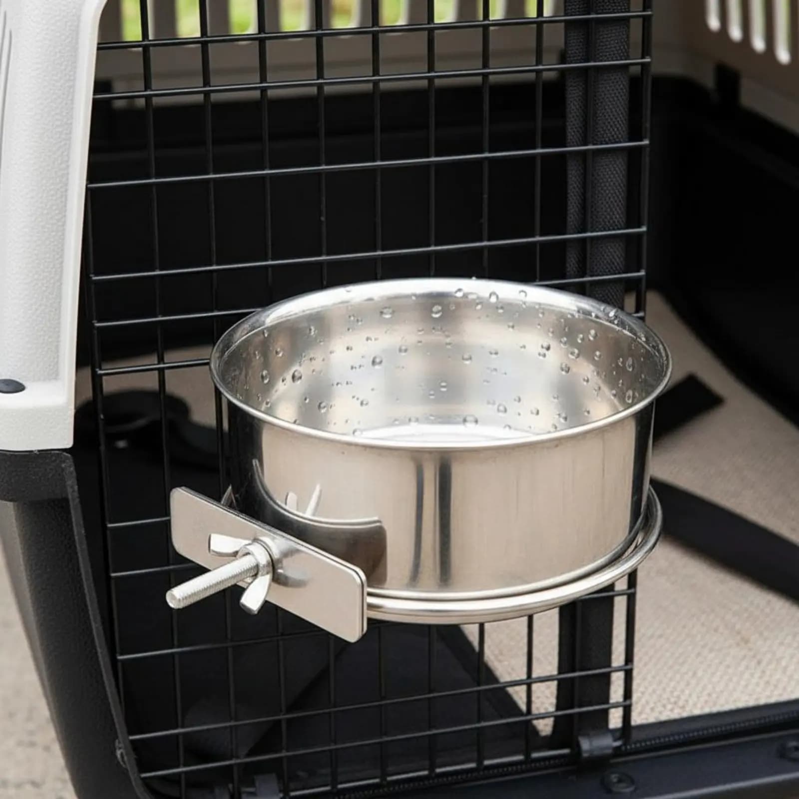 Ciotola per Uccelli in Acciaio Inossidabile Resistente alla Ruggine, Mangiatoia Sospesa per Pappagalli, Design Staccabile, Accessori per Animali Domestici