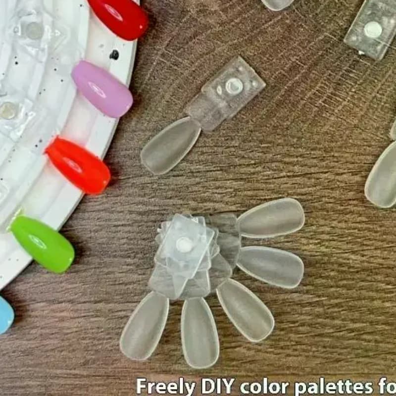 Display magnetico per punta per unghie finte, carta di colore naturale trasparente, supporto per gel per smalto, tavolozza per unghie, strumento per pratica di colla per unghie