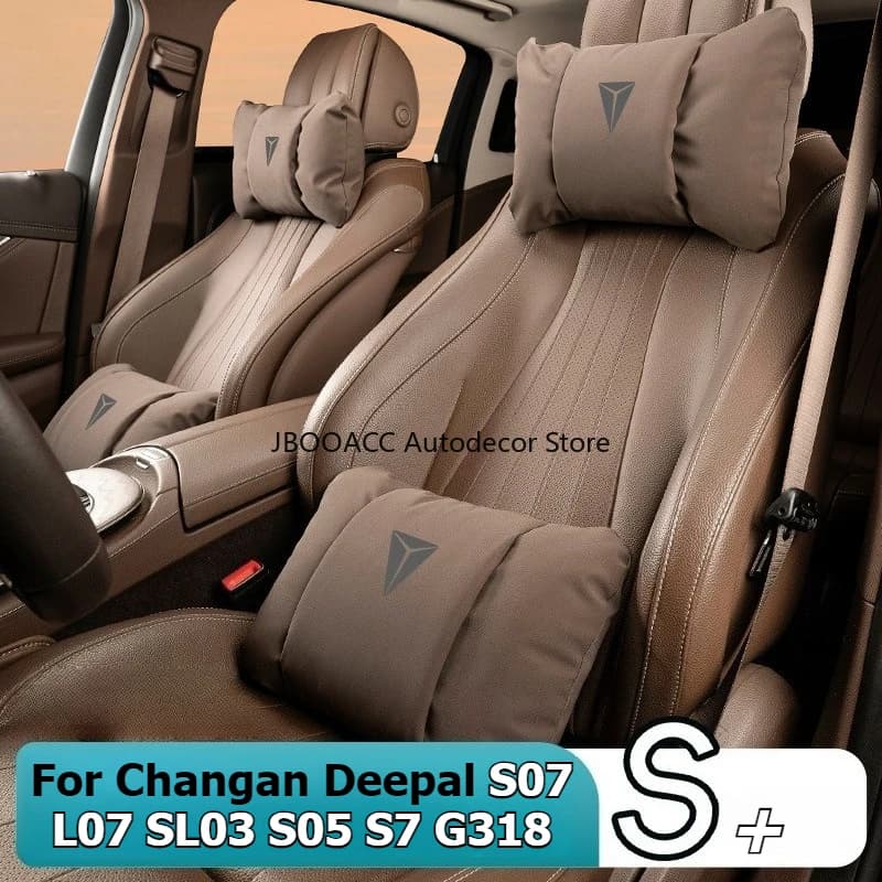 Per Changan Deepal S07 L07 SL03 S05 S7 G318 Poggiatesta per auto Cuscino Supporto lombare Seggiolino auto Cuscini per il collo in pelle Cuscino in memory foam