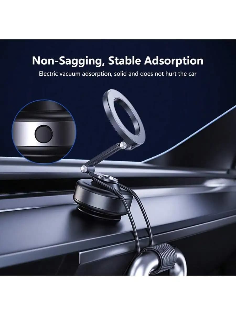 Supporto Magnetico per Telefono da Auto con Montaggio su Cruscotto a Ventosa 360° ° Lega di alluminio regolabile