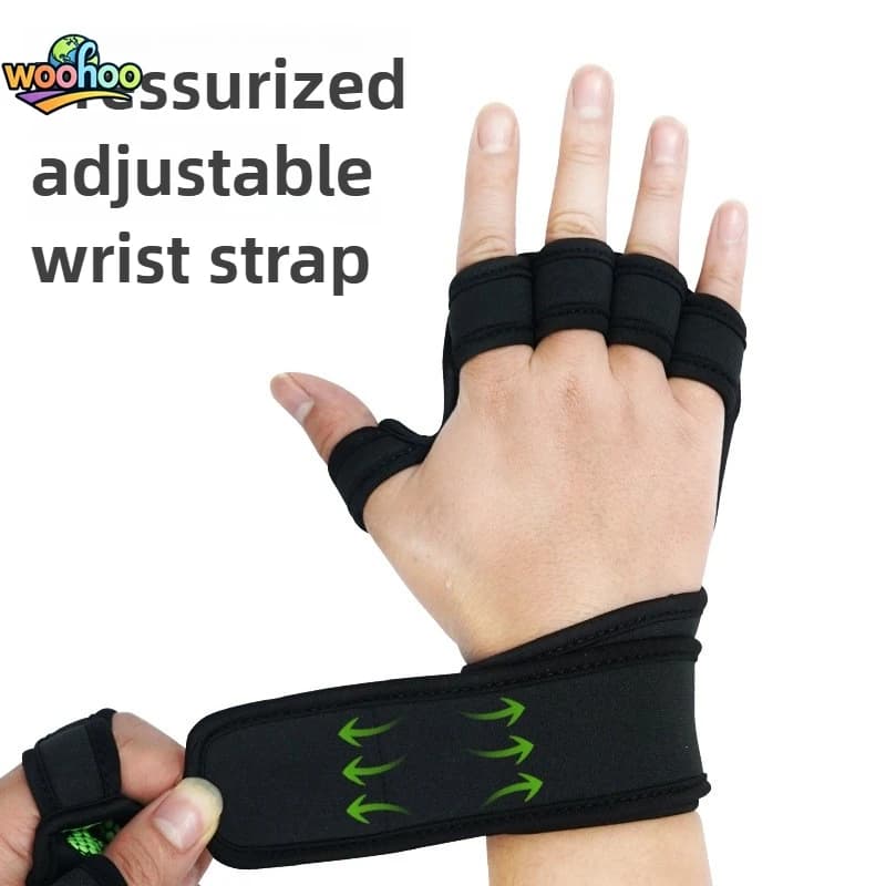 Premium Weight Lift Gloves - Hand Protection without fingers, Anti-slip, Compressive and Gym Training Resistant