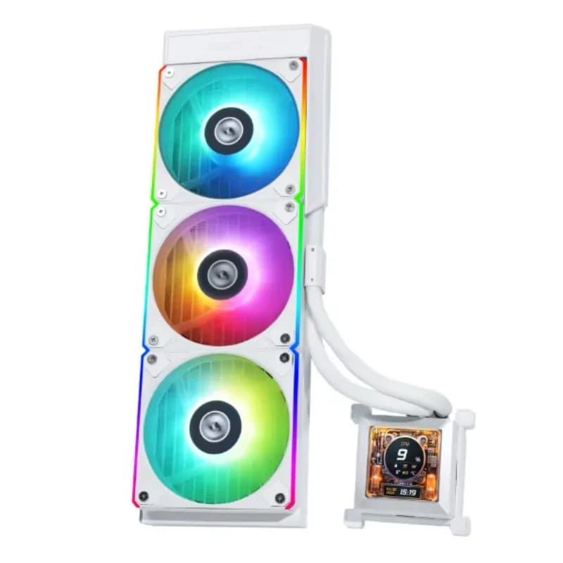 Nuovo Stock LIAN LI Hydroshift 360R BLACKWHITE LCP Lama Ventola AIO CPU Cooler ARGB Liquido CPU Ventola Gaming Computer di Raffreddamento