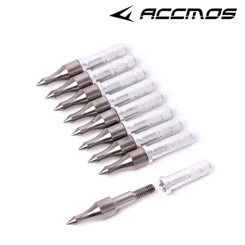 12/24/50pcs 100 Grain Target Arrow Point Archery Broadhead con inserto in alluminio adatto per ID 6.2mm Arrow Shaft