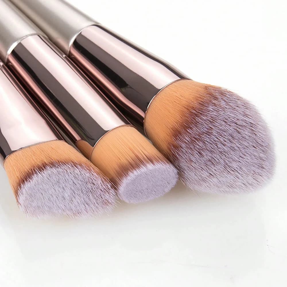 Set di Pennelli da Trucco Sintetici Premium 14 Pezzi per Fondotinta, Cipria, Correttori, Ombretti e Blush