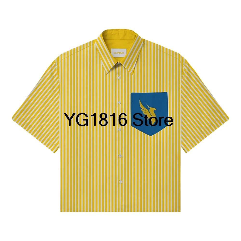 3D ILLENIUM ILL ES25 BUTTON DOWN FASHION Men Short Sleeves Button Down Mens Oversized Blouse Shirts Clothes
