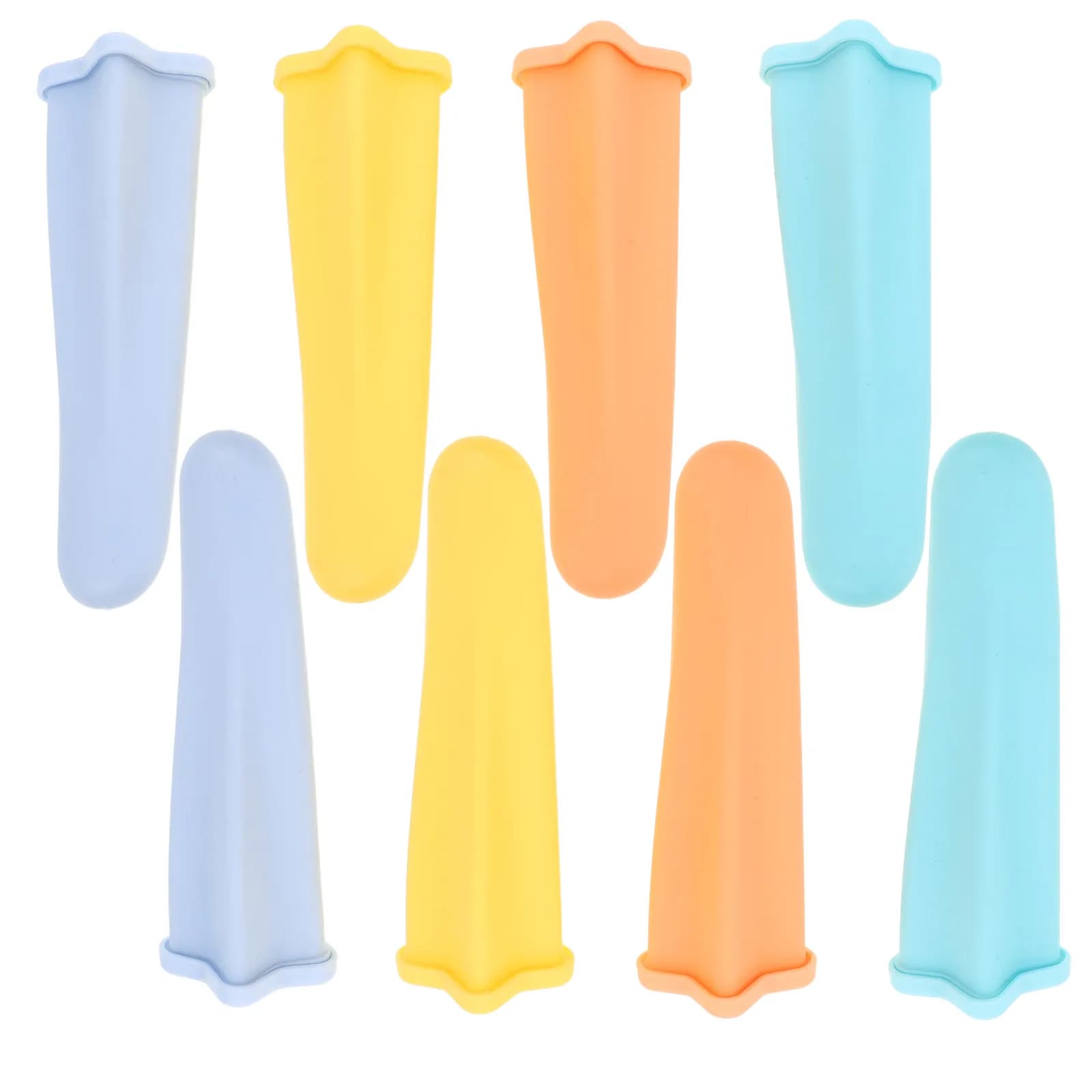 Stampi in silicone per ghiaccioli da 8 pezzi, riutilizzabili, portatili, per gelato fai da te, a forma di stella, facili da rilasciare, adatti al congelatore, per bambini e adulti, yogurt