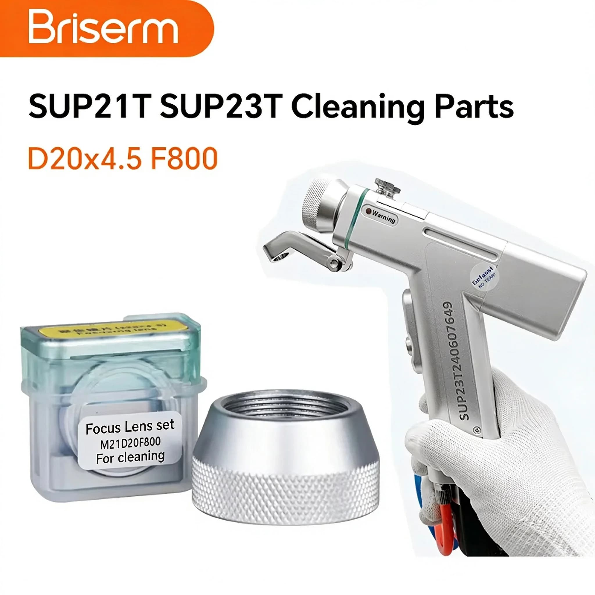 SUP21T SUP23T Clean Focusing Lens Assembly D20x4.5 F800 Cleaning Dust Cover SUP Laser Welding Head Cleaning Part