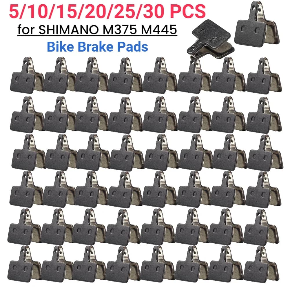 5/10/15/20/25/30 pz MTB Mountain bike pastiglie freno a disco per Shimano M375 M445 M446 resina Semi-metallizzato ciclismo pastiglie freno parti