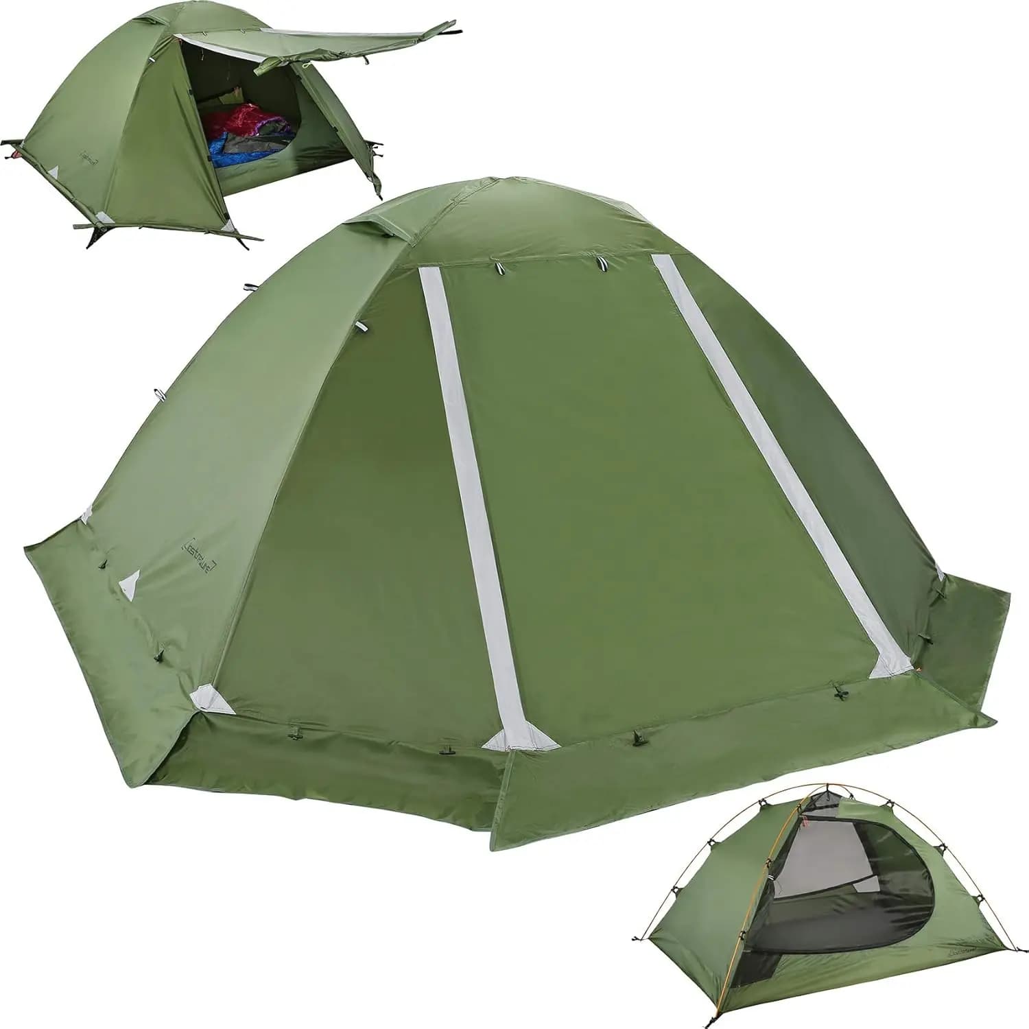 Tenda Ultraleggera Impermeabile 4 Stagioni per 1-2 Persone, Facile da Montare per Escursionismo e Campeggio