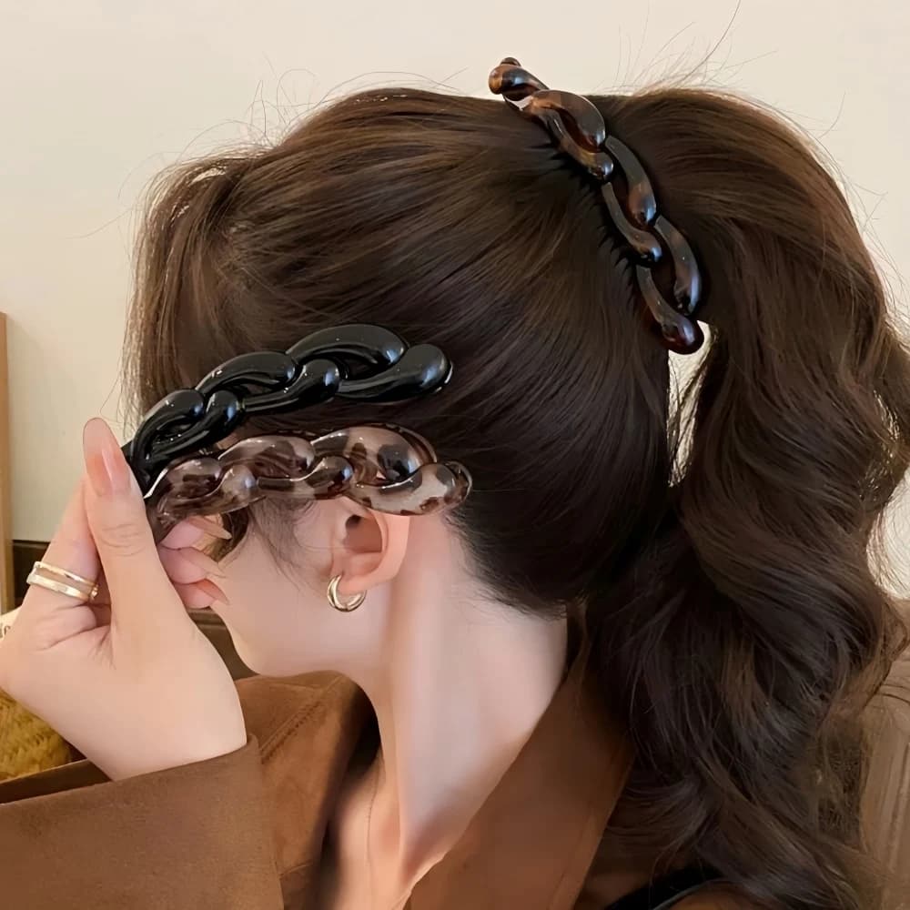 3pcs Twisted Banana Hair Clip Hairpin for Women Leopard Vintage Barrettes Shark Hair Claw Crab Ponytail Holder Hair Accessories