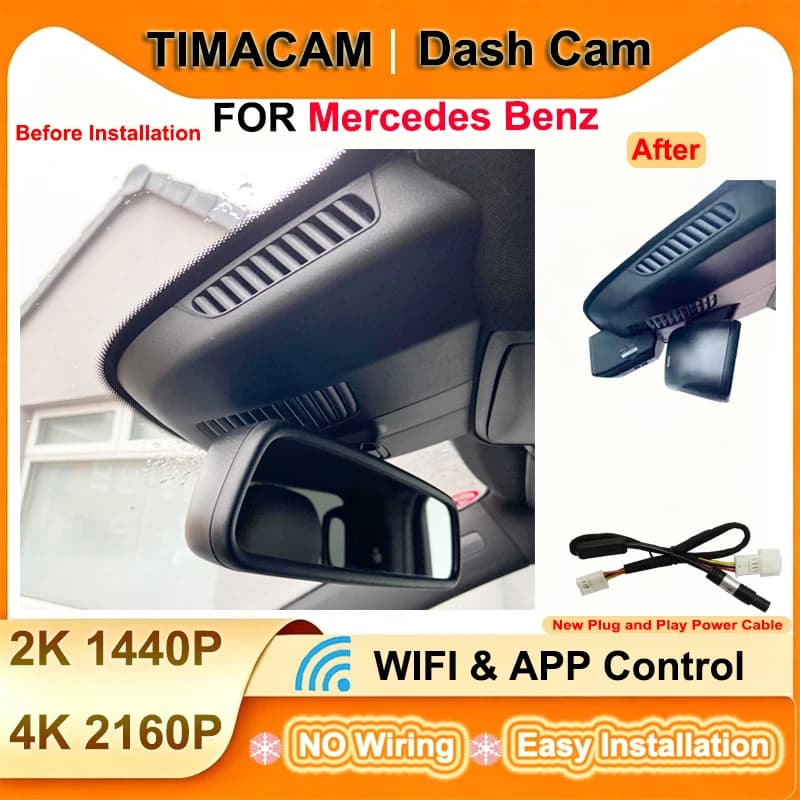 TIMACAM Dash Cam for Mercedes Benz V Class Marco Polo v300d v200d v220d v250 v250d w447 for Mercedes Benz METRIS EQV 2014-2021