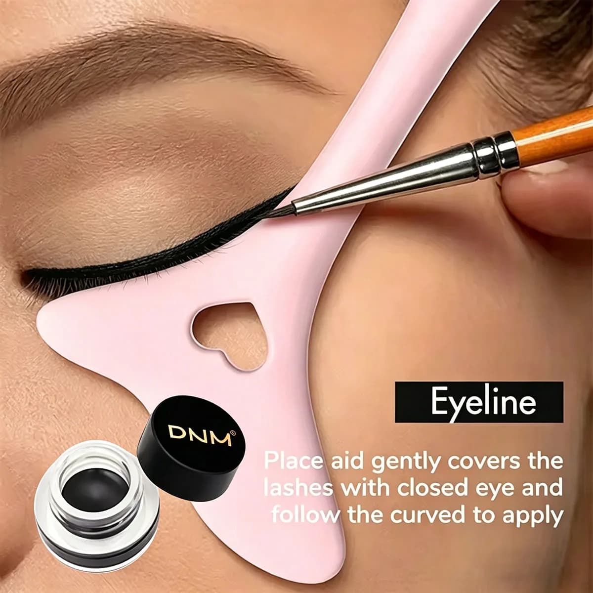 Set di Eyeliner in Crema Impermeabile, Stencil Multifunzionale in Silicone per Eyeliner, Strumenti per Trucco e Rossetto
