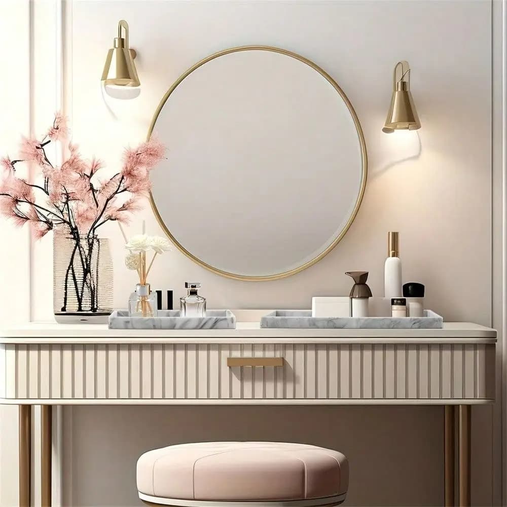 Thickened Bathroom Counter Tray Shatterproof Rectangular Soap Dispenser Tray Lightweight Bathroom Vanity Organizer Countertop