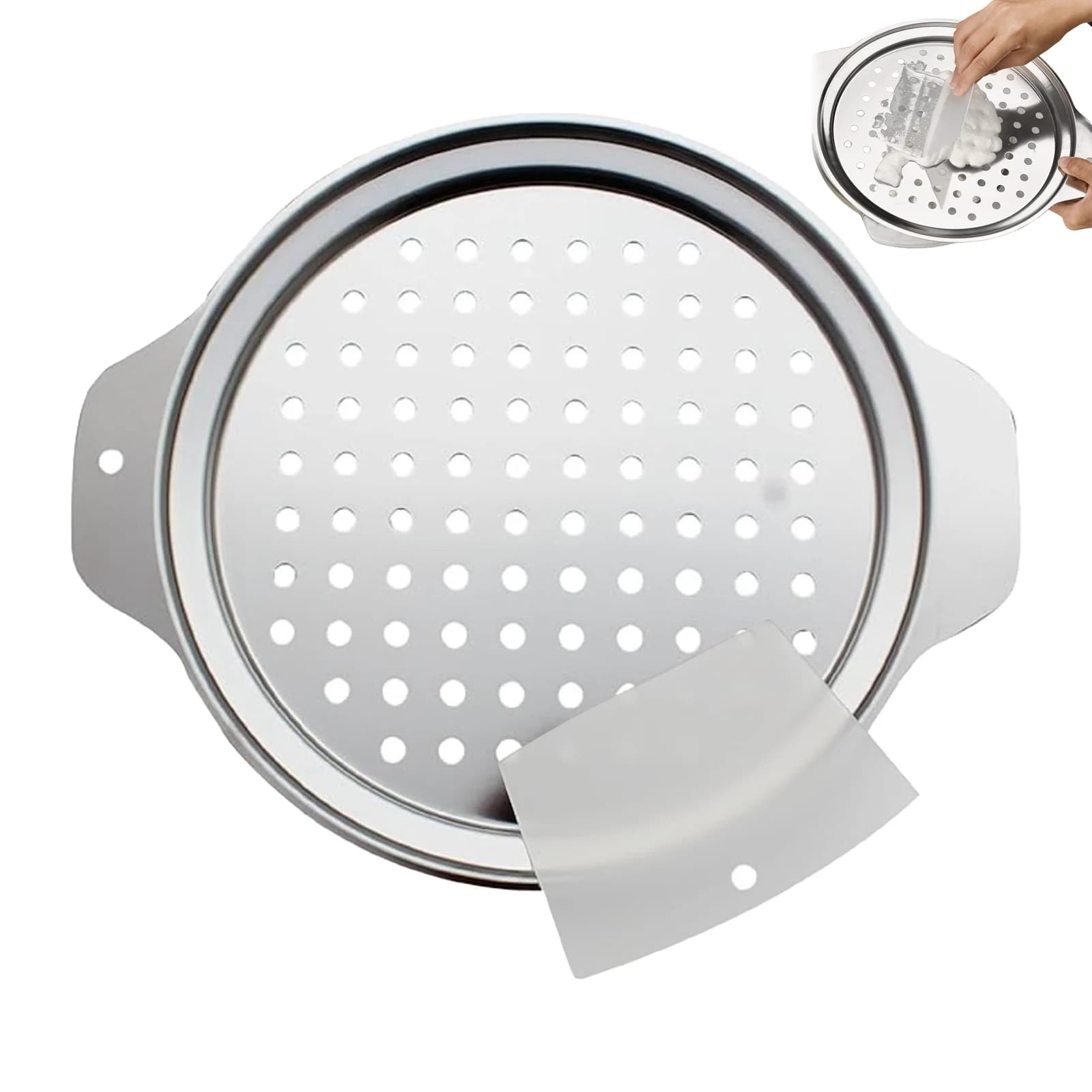 Coperchio Spaetzle in acciaio inossidabile con raschietto Tradizionale produttore di noodle all'uovo tedesco Pan Pot Spaghetti Colino Spatzle Press