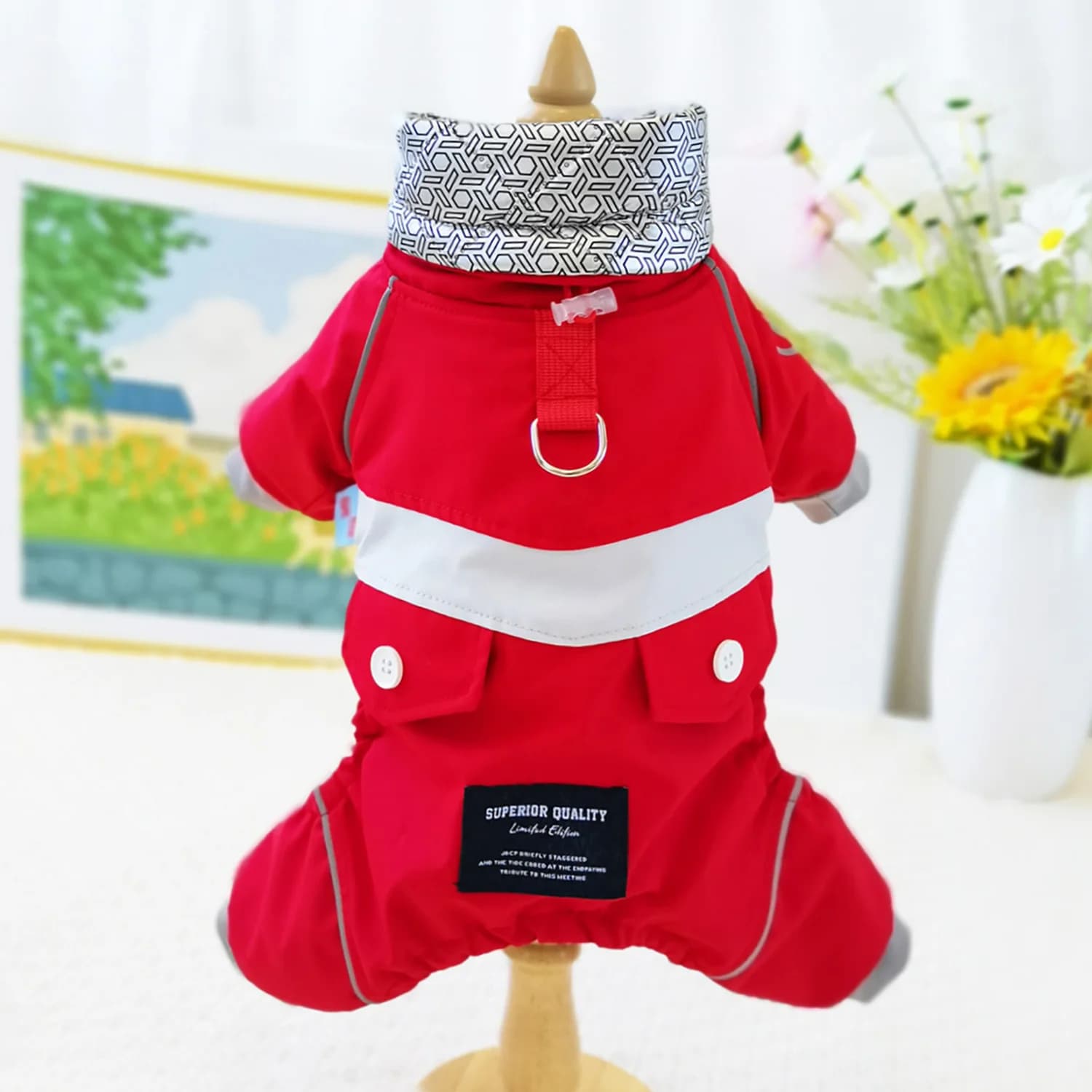 Cappotto Imbottito per Cani, Caldo Invernale con Collo Alto, Abbigliamento a Quattro Zampe, Impermeabile per Esterni