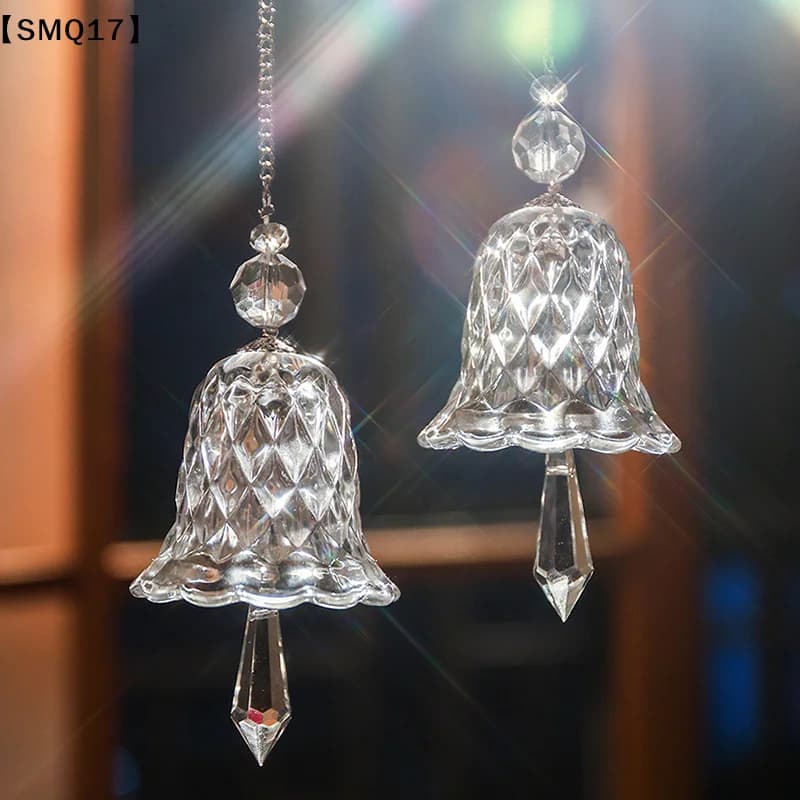 Crystal Wind Chimes Hanging Suncatcher Wind Music Bell Glass Prism Rainbow Maker Car Pendant Window Garden Decoration【SMQ】