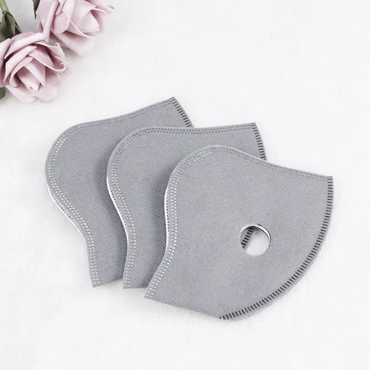 3Pcs Dustproof Cycling Masks Activated Carbon Half Face Mask Windproof Anti-Dust Anti-Fog Outdoor Racing Bike Riding Masks