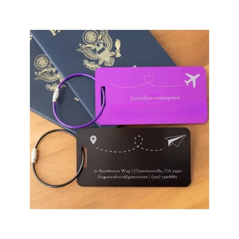Personalized Custom Metal Luggage Tags Laser Engrave Names Pictures Logos Boarding Baggage Label Gifts for For Men and Women