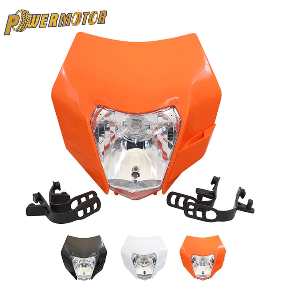 Faro alogeno universale per moto KTM EXC XCF SX XCW 200-530 Modelli Motocross Enduro Accessori per fari di ricambio