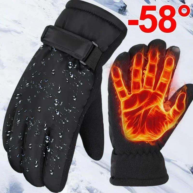 Guanti da ciclismo invernali caldi da uomo all'aperto impermeabili sci equitazione escursionismo guanti da moto guanti sportivi termici unisex