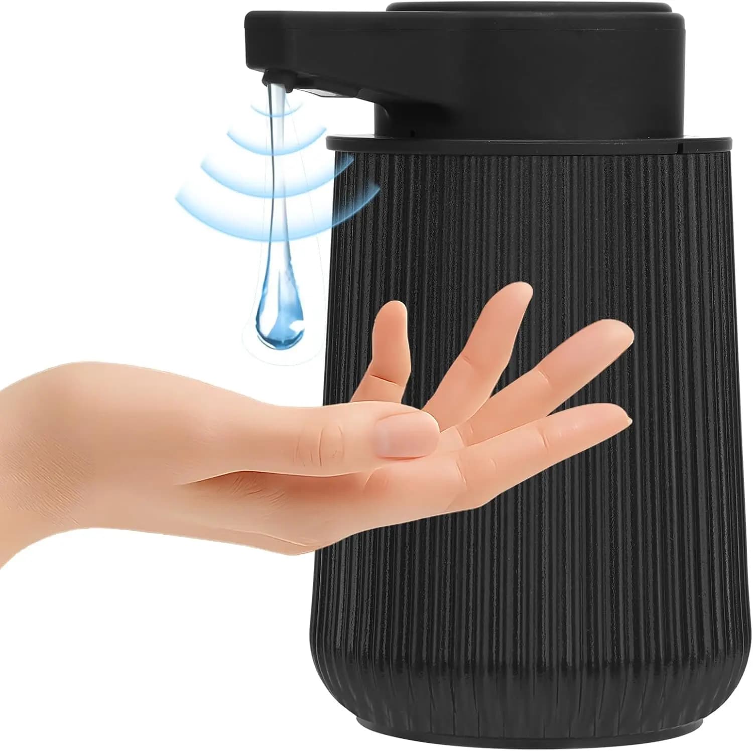 RPMTUK Dispenser automatico di sapone liquido senza contatto, dispenser di sapone per le mani da 9 Oz con volume regolabile per cucina, stoviglie, bagno, B