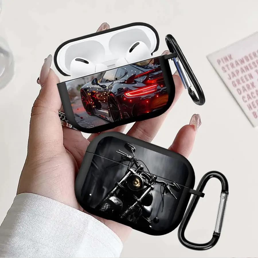 Black Sports Car Rear Art Earphone Cases Cover Case For Airpods Pro Pro3 2 1 3 4 Pro2