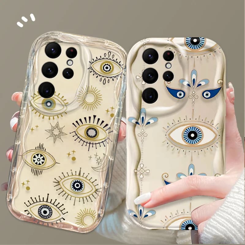 Tarocchi Carta Sole Luna Creativo Ondulato Custodia morbida in silicone per Samsung Galaxy S25 S24 Ultra S23 S22 S21 S20 Plus FE A56 A36 A26