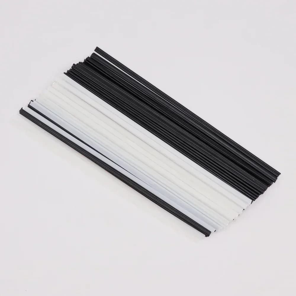 Nero/bianco lunghezza 25cm ABS/PP/PE/PPR bacchette di saldatura in plastica per strumenti di riparazione paraurti auto pistola saldatrice ad aria calda