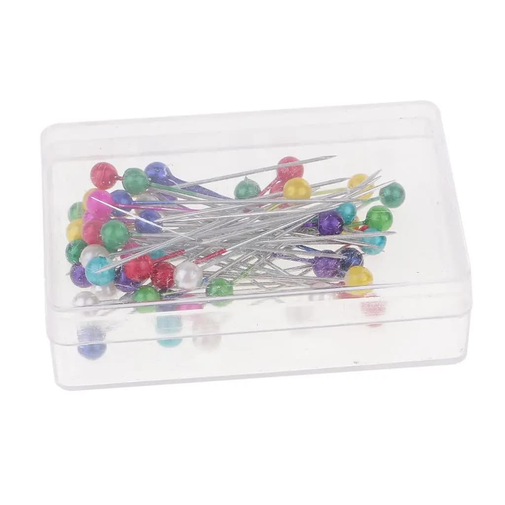 DIY Sewing Items Pearl Head 37mm Dressmaker Pins Multicolor for Embroidery Quilting and Scarf Securing