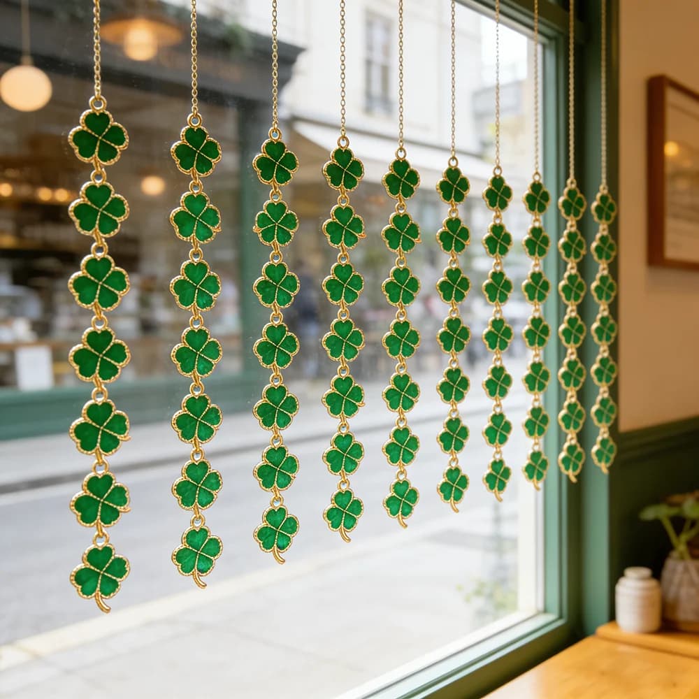 50 pendants with lucky clover, DIY bracelets/necks, suitable for spring/ Valentine's Day/Mother's Day/St. Patrick's Day