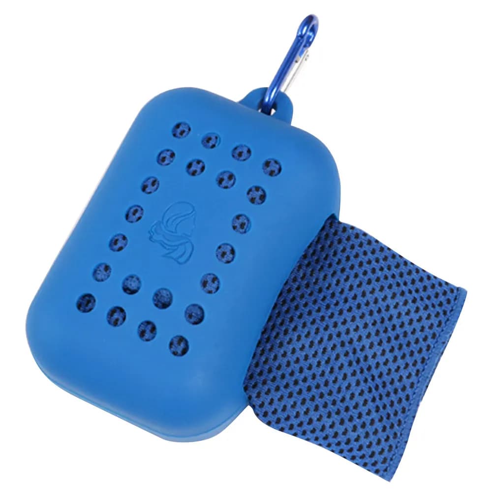 Asciugamano Rinfrescante Blu Scuro ad Asciugatura Rapida per Sport all'Aperto, in Poliestere, Portatile per Palestra, Viaggi, Corsa, Escursionismo, Sauna