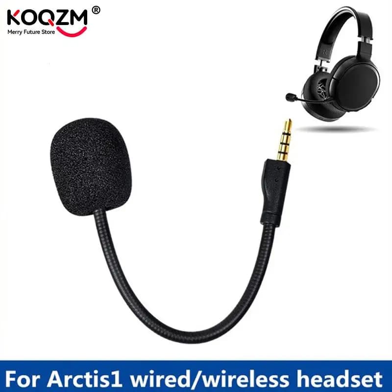 Headphone Microphone for Steelseries Arctis 1 Headphone Stereo Replacement Microphone Headphone 3.5mm Detachable Microphone Boom