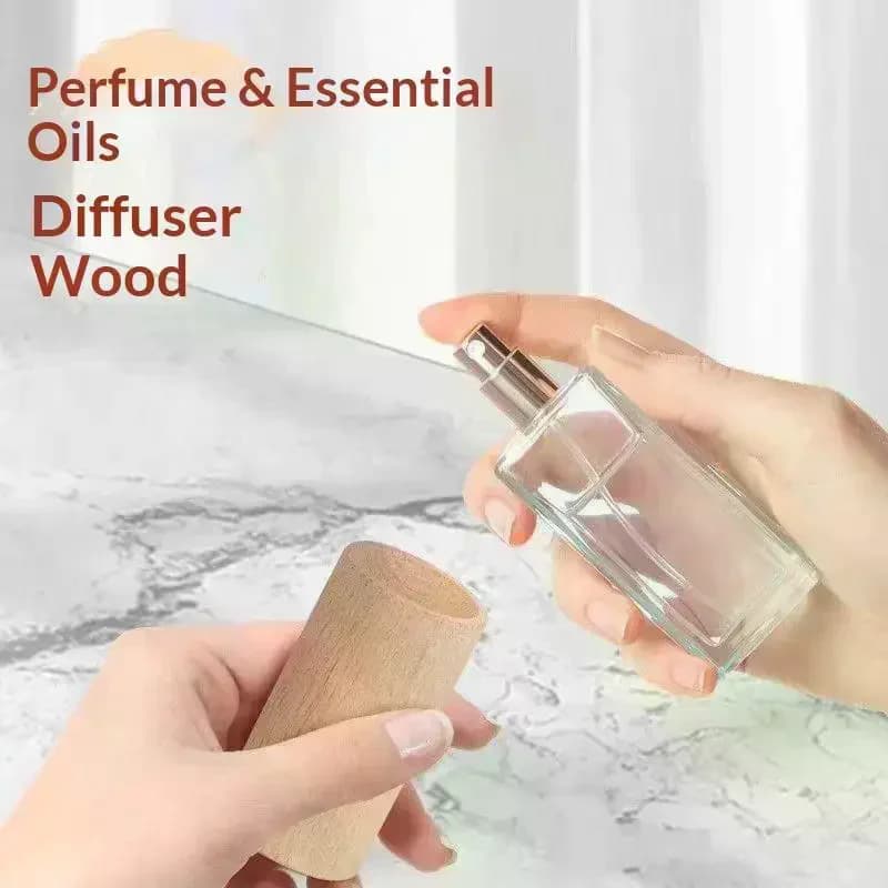 Diffusore di Aromi in Legno Senza Fiamma, Diffusore di Oli Essenziali, Dispositivo Repellente per Zanzare