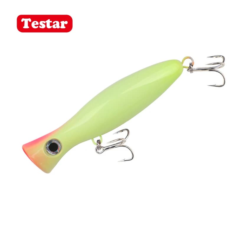 120mm 40g Testar Floating Popper Bait Long Casting Artificial Wobblers Topwater Lure Trolling Whopper Saltwater Fishing Lures