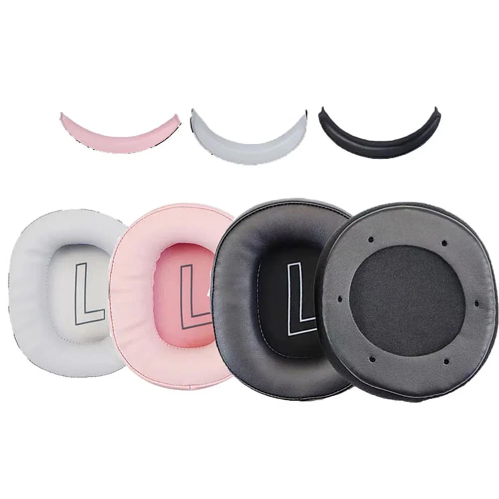 1 paio di cuscinetti auricolari per cuffie, copertura per cuffie da gioco, copertura in pelle/fascia per la testa, per accessori HECATE G2