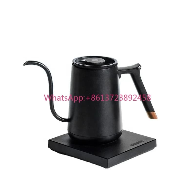 Stainless Steel For Hotel Home Cafe Office Barista Timemore Gooseneck 600ml Adjustable Temperature Electric Black Coffee Kettle
