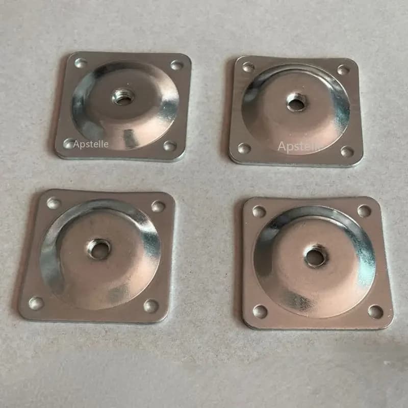 6 pezzi ferro 48x48mm divano tavolo sedia piedi piastre con bulloni gancio adattatore piastre di fissaggio quadrate gamba di montaggio per mobili