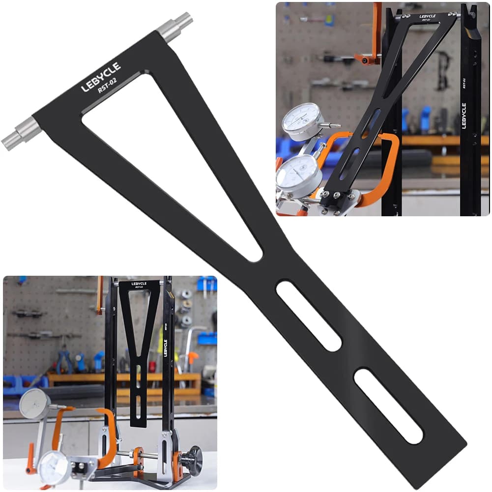 Misuratore di Correzione Portatile per Biciclette, Strumento di Centratura in Lega di Alluminio, Accessori per Ciclismo per Raddrizzatore Ruote