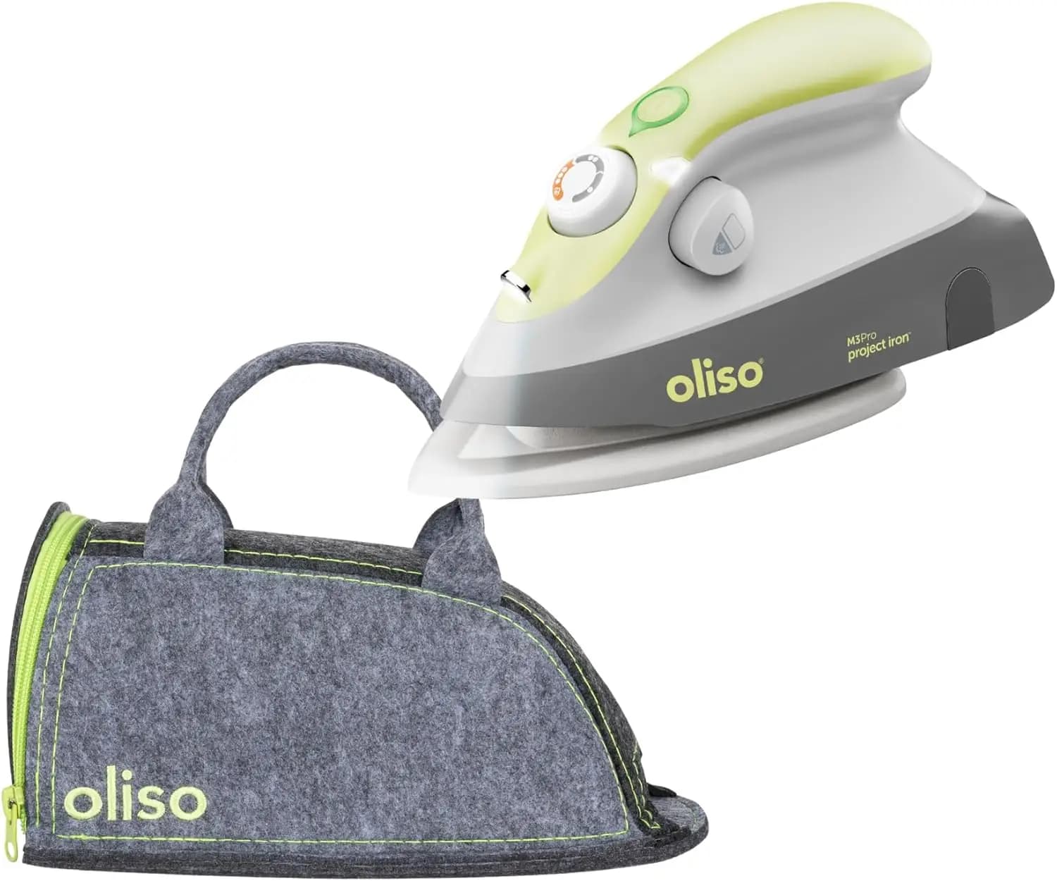 Pistachio Steam Iron with Travel Carry Bag and Storage Case - Portable Clothes Steamer Set, Includes Accessories