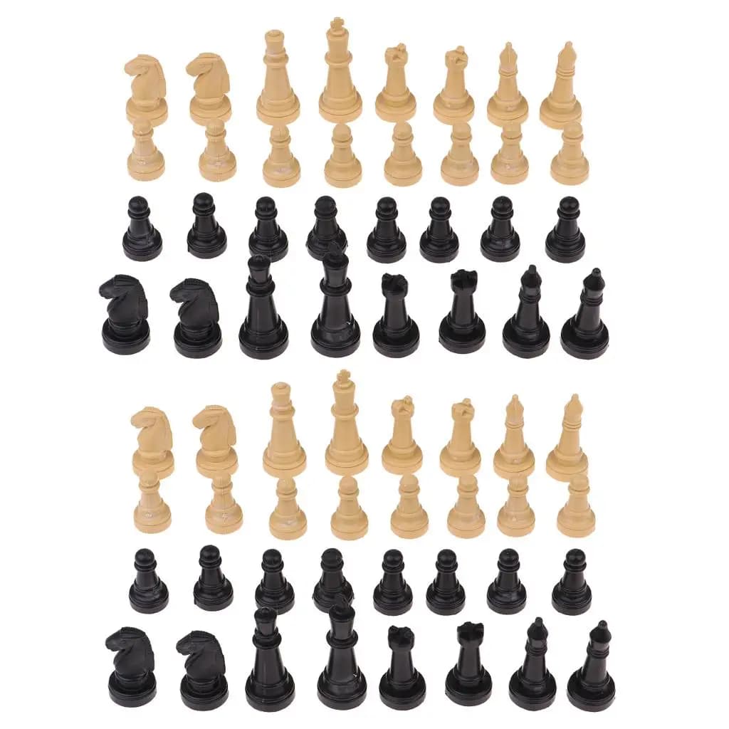 Large Chess Pawns Plastic Board Game Accessories Set for Family Gathering Educational Chess Play